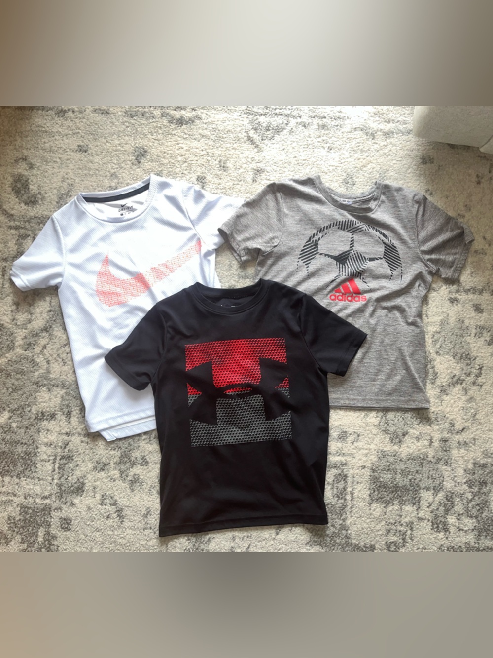 Nike, Adidas, Under Armour Kids Active Short Sleeve Tees -